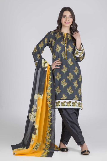 Bonanza Satrangi Marigold - 3 PcSummer Spring Lawn Collection Vol 1 2020 | Bonanza Lawn